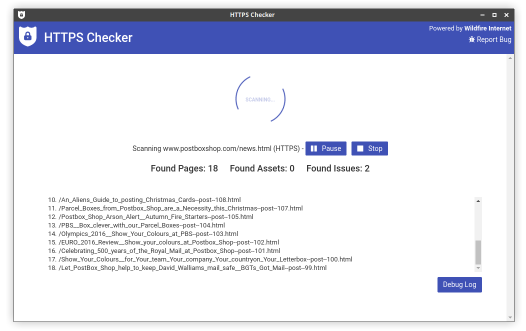 HTTPS Mixed Content Checker - Loading Screen